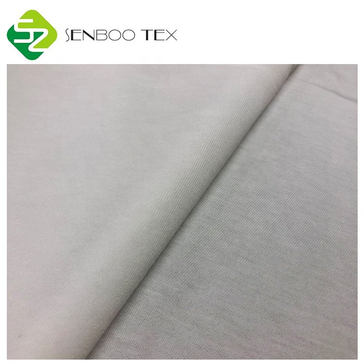 Jersey White 55% Hemp Natural Knit Organic Fabric 100% Organic Cotton 45% Organic Cotton Fabric for T-shirt 4~5 Level Supersoft