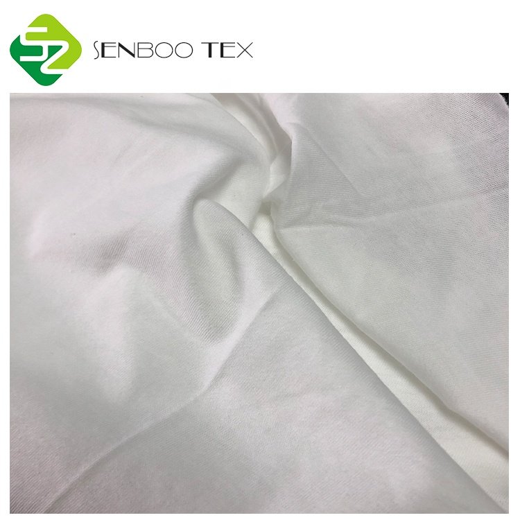 Jersey White 55% Hemp Natural Knit Organic Fabric 100% Organic Cotton 45% Organic Cotton Fabric for T-shirt 4~5 Level Supersoft