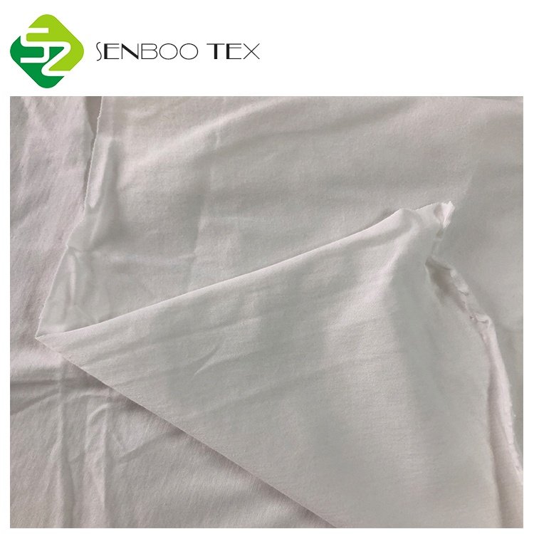Jersey White 55% Hemp Natural Knit Organic Fabric 100% Organic Cotton 45% Organic Cotton Fabric for T-shirt 4~5 Level Supersoft