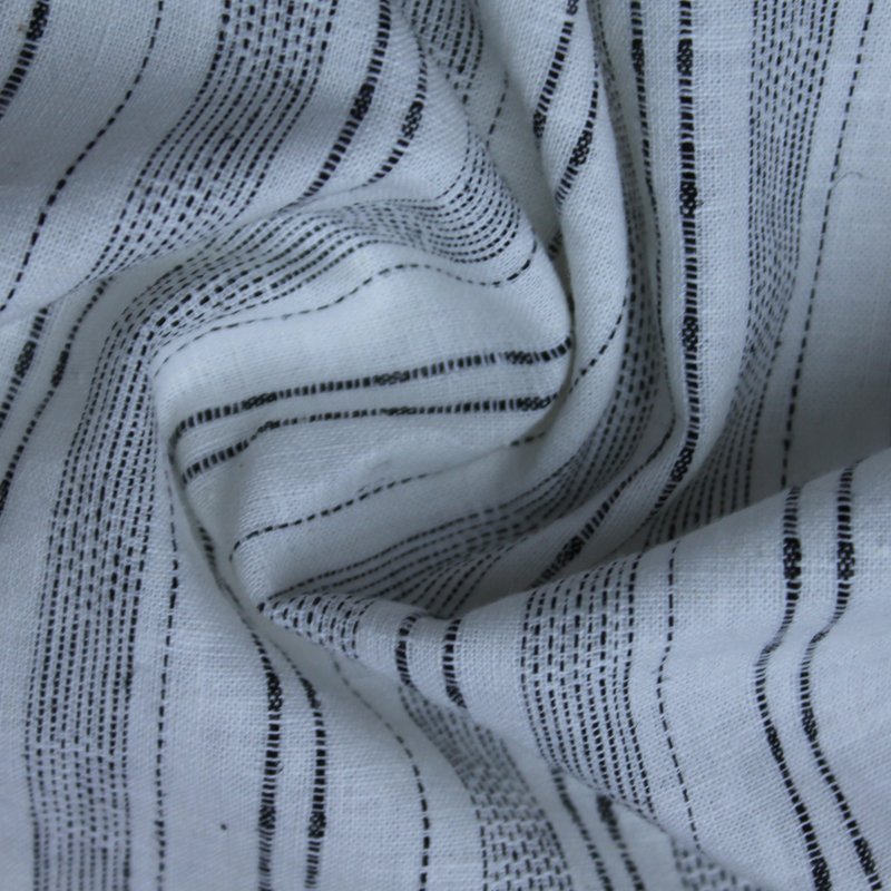 Skin friendly linen cotton for summer dress skirt YARN DYED STRIPE FABRIC cotton knit fabric