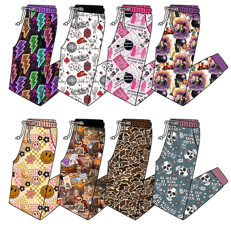 Newest Halloween Baby clothing 95%bamboo 5%viscose Custom Printed Folded Cuffs Baby bamboo sleeper long zippy pajamas