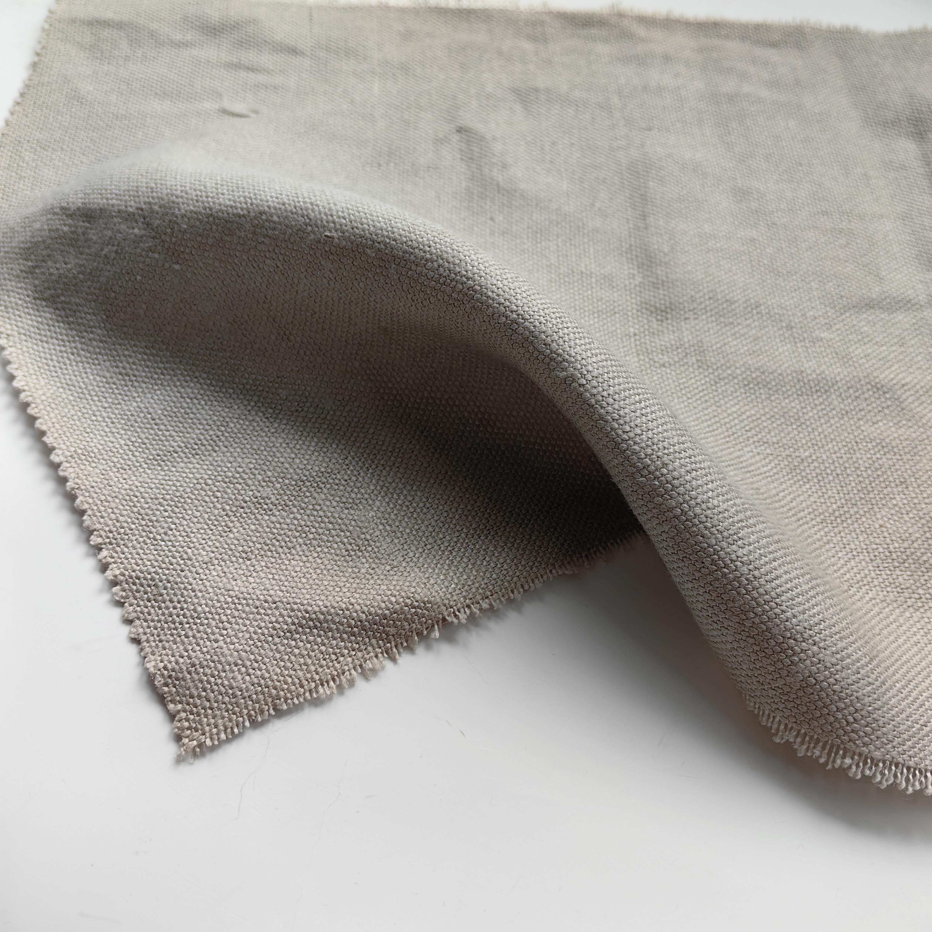 New Year Heavyweight Linen Fabric 100% Linen Plain Dyed Popular Selling for Shirts and Dresses Support Custom Colors