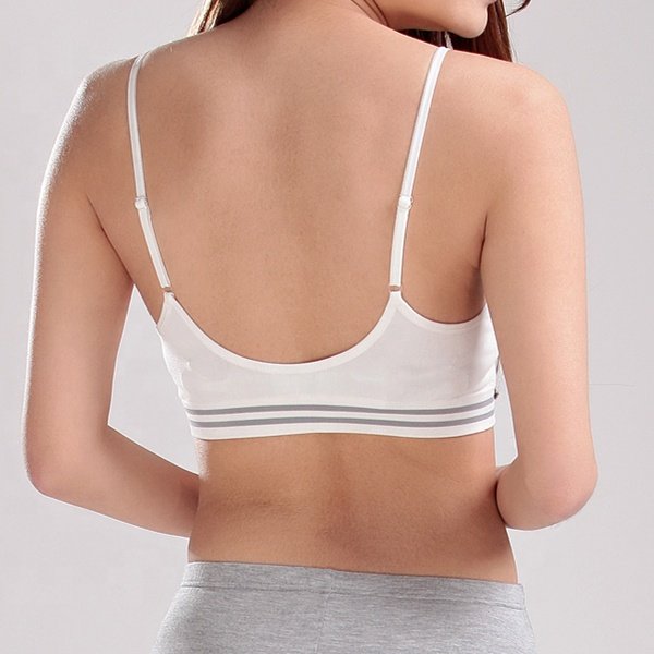 BAMBOO | Light Adjustable Straps Bamboo Viscose Teen Underwear Comfortable Seamless Customize Wholesale Padded Bra For Girls