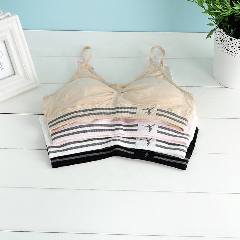 BAMBOO | Light Adjustable Straps Bamboo Viscose Teen Underwear Comfortable Seamless Customize Wholesale Padded Bra For Girls