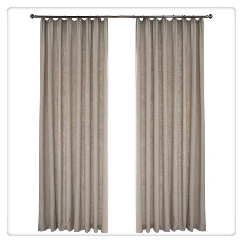 Wholesales Linen Textured Woven Window Curtain Fabric for Bedroom and Living Room for Home Textile Decor
