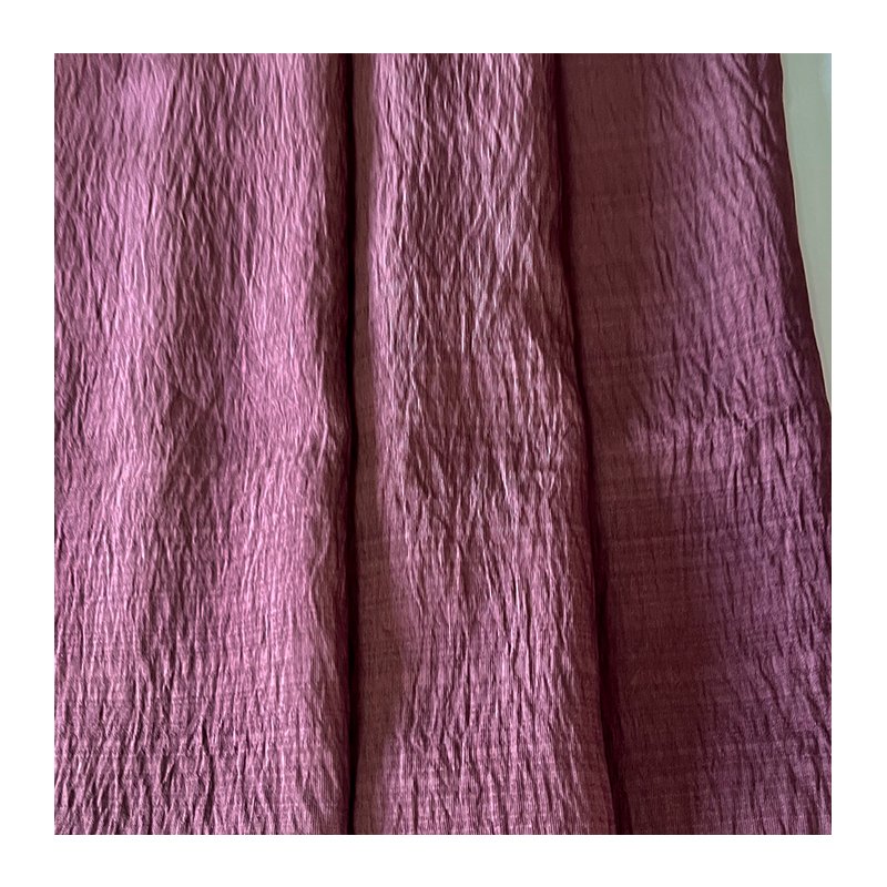 Poly Linen Fabric 12% Nylon 88% Rayon Visocse Dyed Crinkle Crepe Polyester Poly Linen Fabric 125-130gsm 140gsm Nr Solid Color