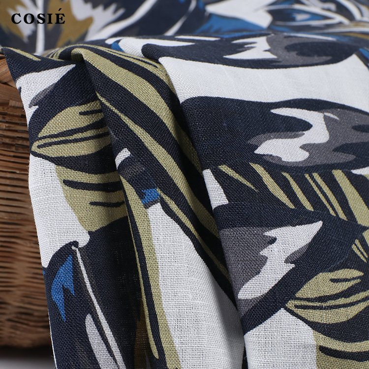 Textile Digital Design Hawaii Pattern Printed 100% Linen 165gsm Manufactures Fabric Custom for Clothing