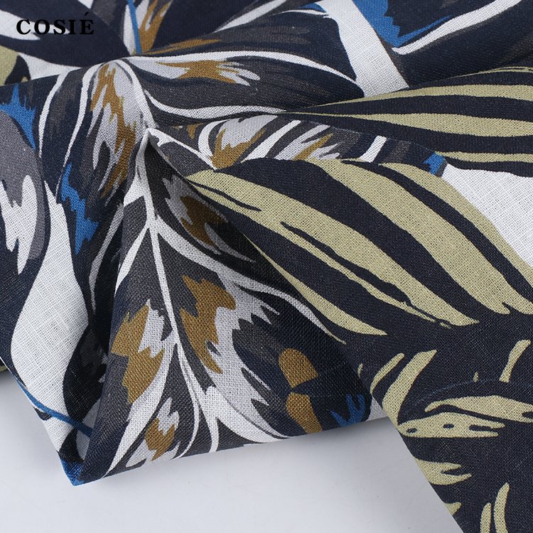 Textile Digital Design Hawaii Pattern Printed 100% Linen 165gsm Manufactures Fabric Custom for Clothing