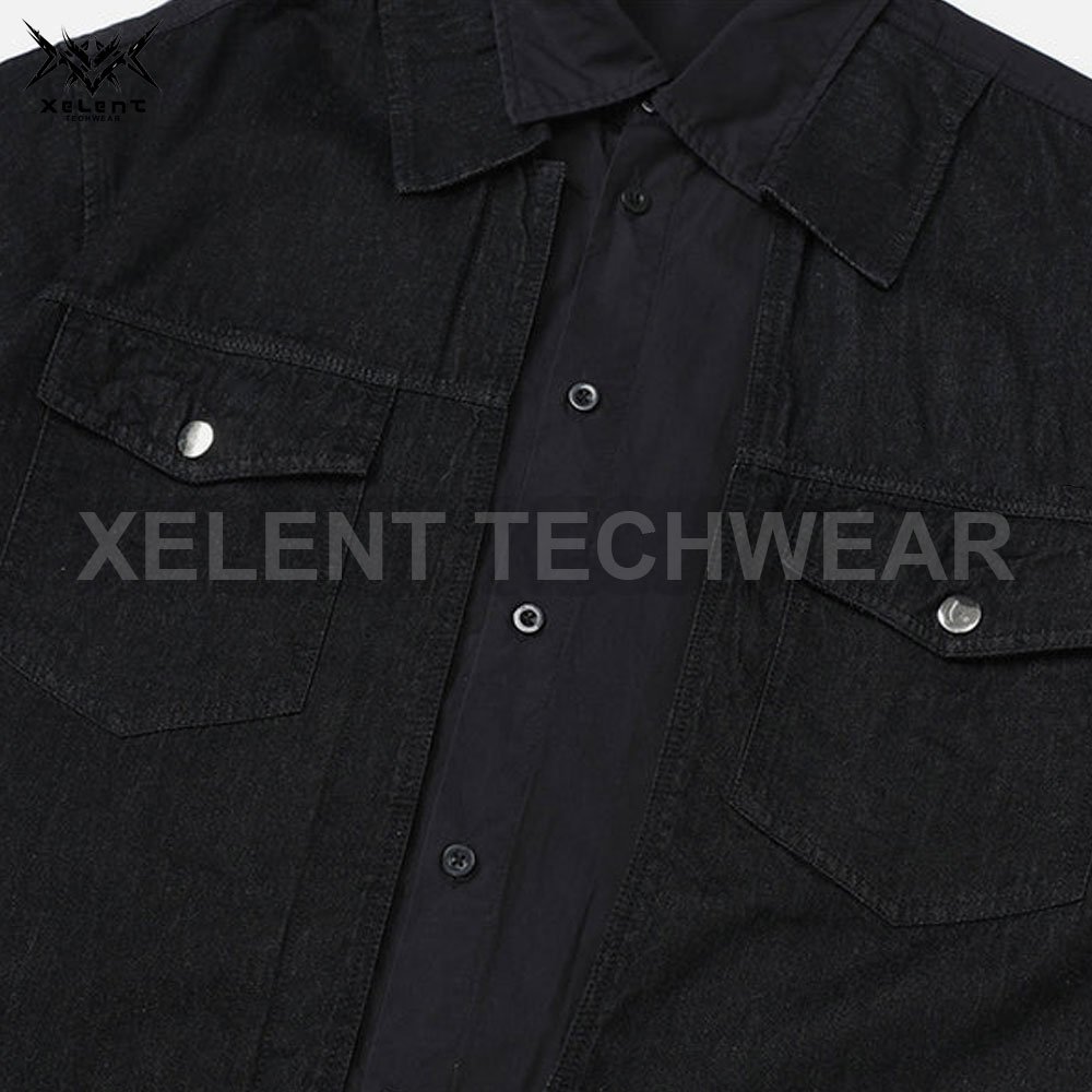OEM Custom Techwear Style Tee for Men Featuring Futuristic Design, Functional Techwear Pockets and Crafted from High-Tech Fabric