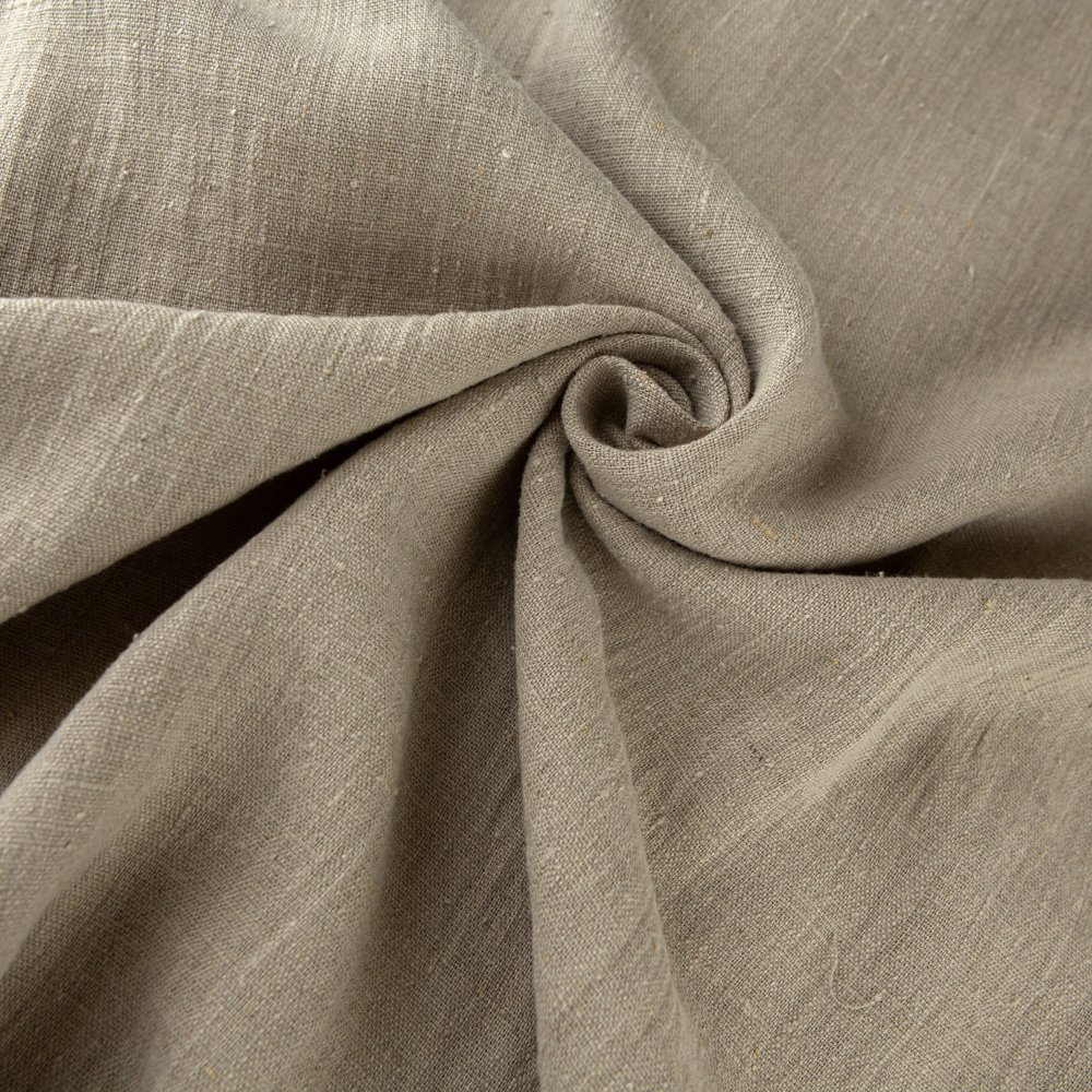 Wholesale 305 GSM 100% Linen Woven Fabric Roll Natural Washed Breathable Printed/Dyed Fabric for Shirts & Dresses Home Use