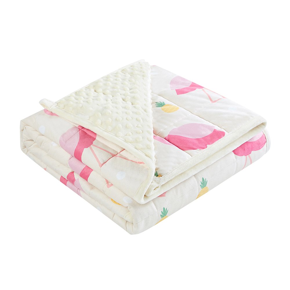 Custom Design Organic Minky Kids Weighted Full Zipper Weighted Blanket Grey Quilt Cover