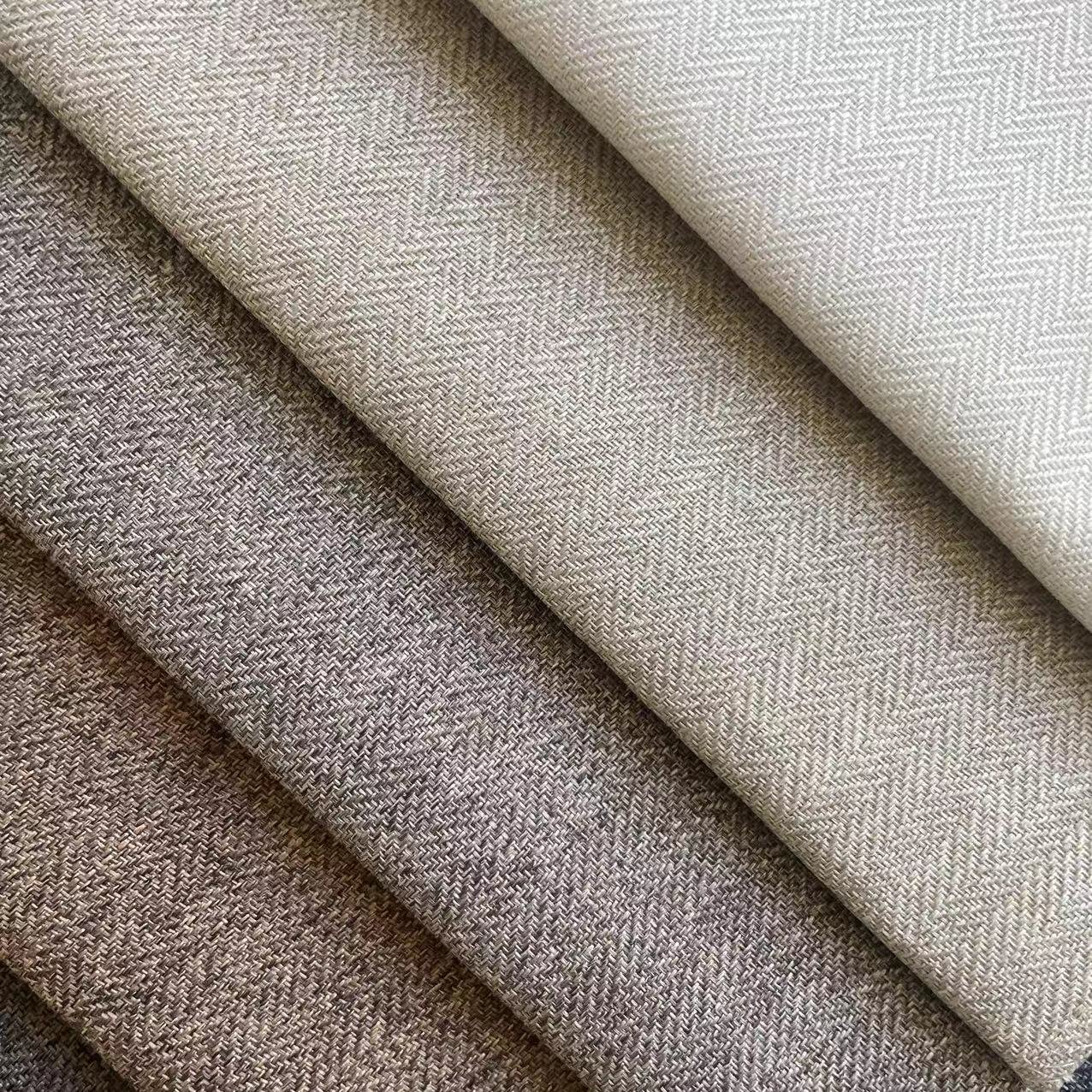 100% polyester stain resistance faux linen fabric for sofa cover, blanket