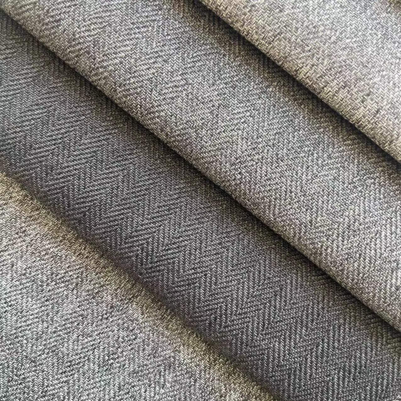 100% polyester stain resistance faux linen fabric for sofa cover, blanket