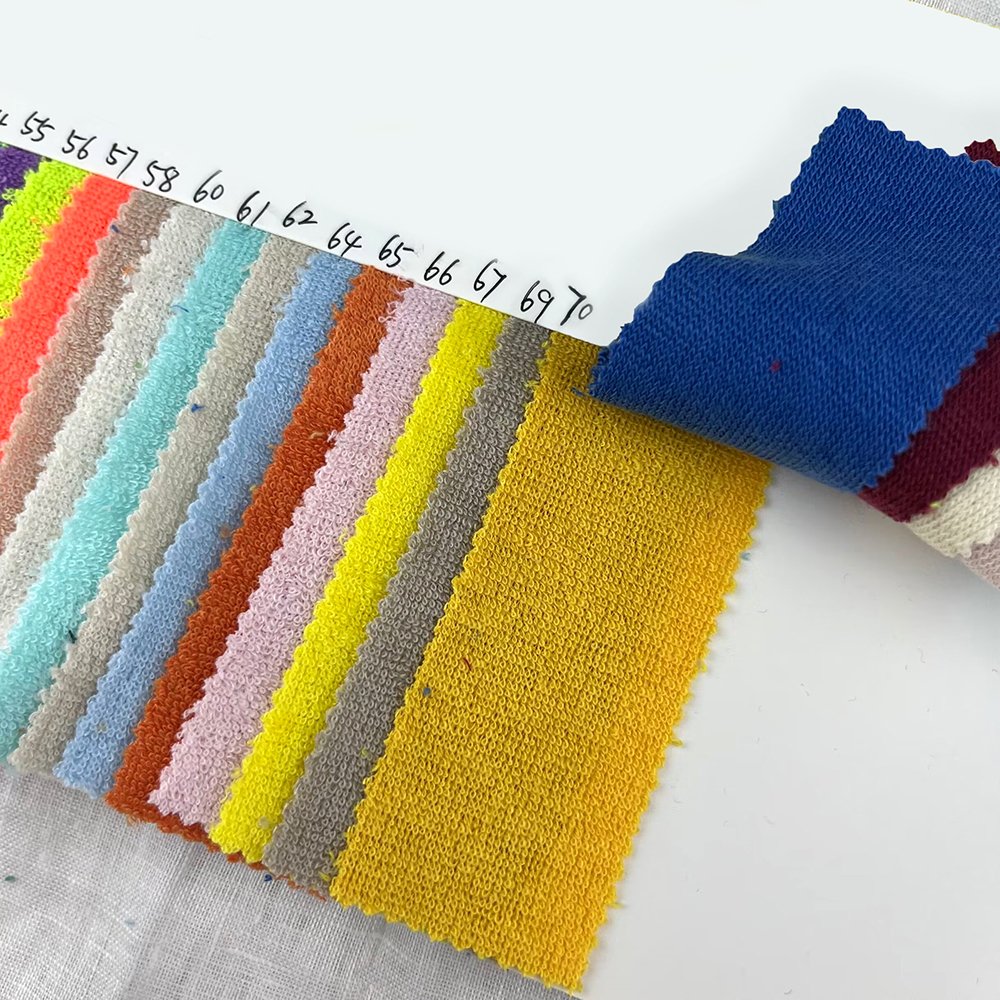 Factory Cheap Prices Multicolor 220gsm 100% polyester single-sided towel French Terry fabric for Hoodie/towel
