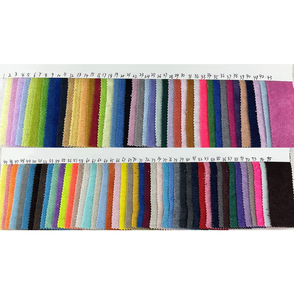 Factory Cheap Prices Multicolor 220gsm 100% polyester single-sided towel French Terry fabric for Hoodie/towel