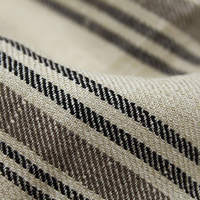 Manufacture Customized 100%Linen Yarn Dyed Stripe Fabric for Shirt or Dress