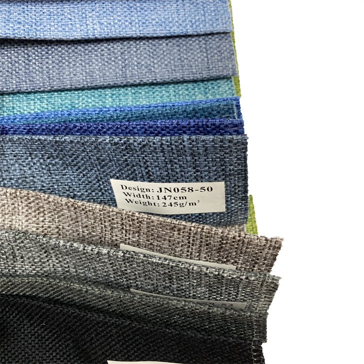 HOT SELL 100 % Polyester Linen Fabric PFD stone wash for curtain and cushion sofa fabrics