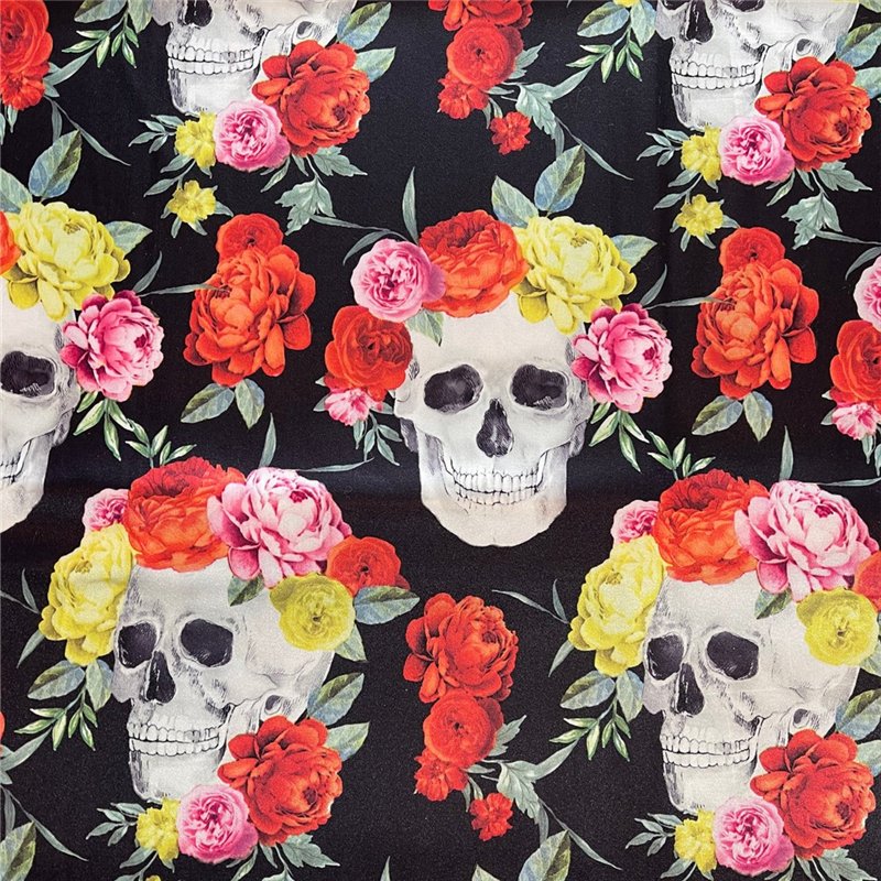 custom digital printed 100% polyester fabric spandex satin rose flower pattern designer fabric