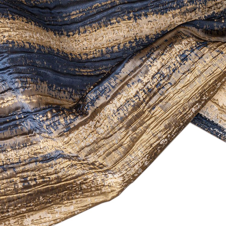 multi functional luxury blackout jacquard yarn dyed polyester and linen curtain fabric for bedroom