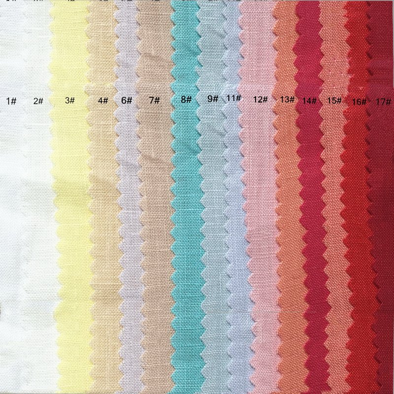 Plain 100% linen fabric for dress and shirt