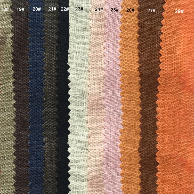 Plain 100% linen fabric for dress and shirt