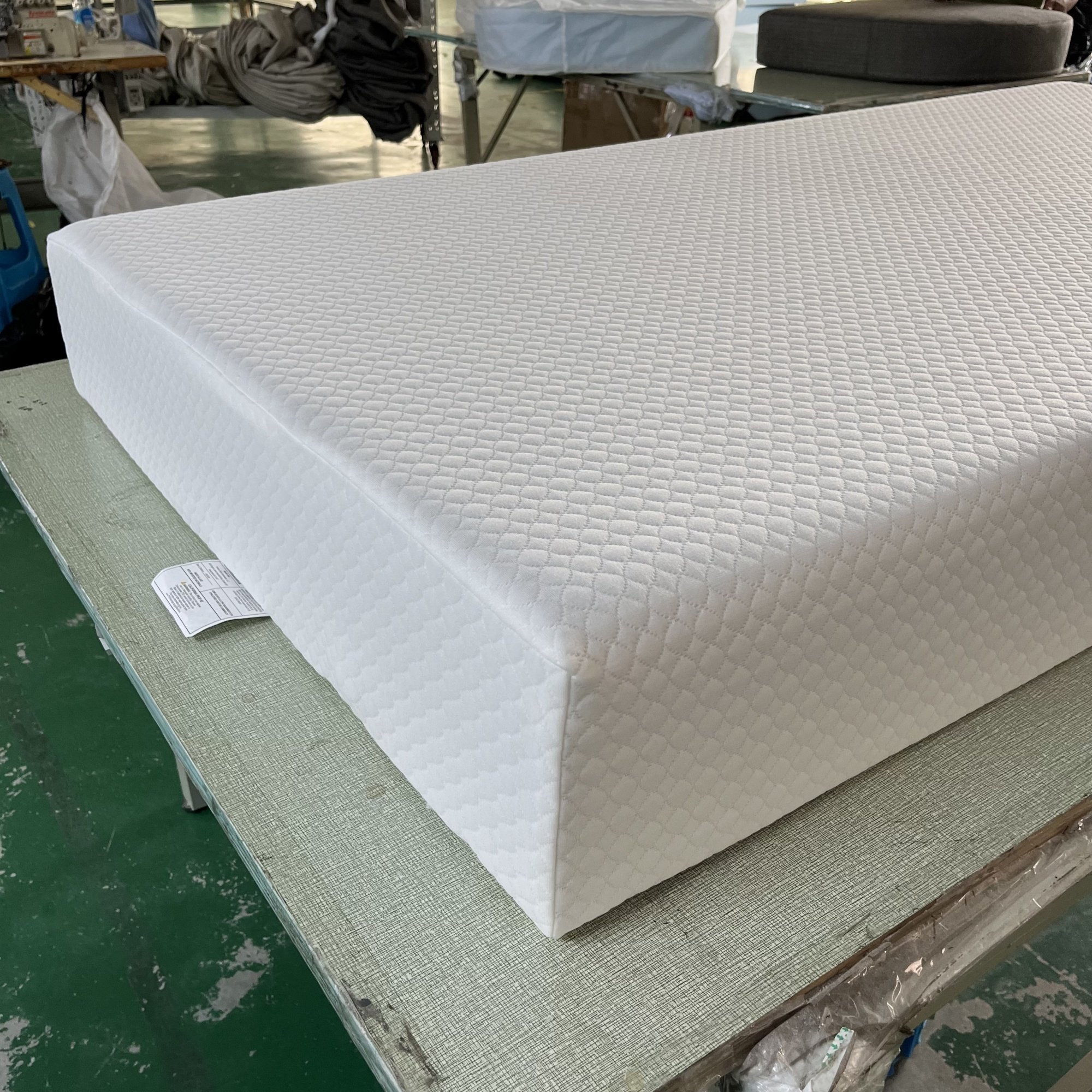 Customized White Bamboo Fiber Jacquard Knitted Woven Fabric Plain Style Sheet Type Mattress Top Cover with Zipper