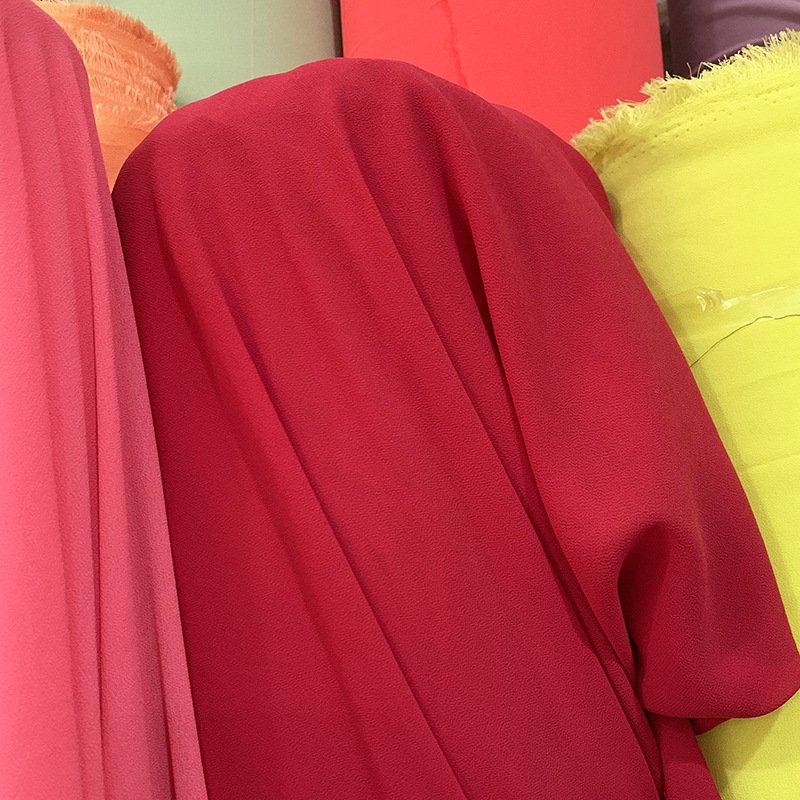 Wholesale 100% Polyester Silk Chiffon Fabric Textile Stock Chiffon Fabrics for Abaya Scarf Clothing
