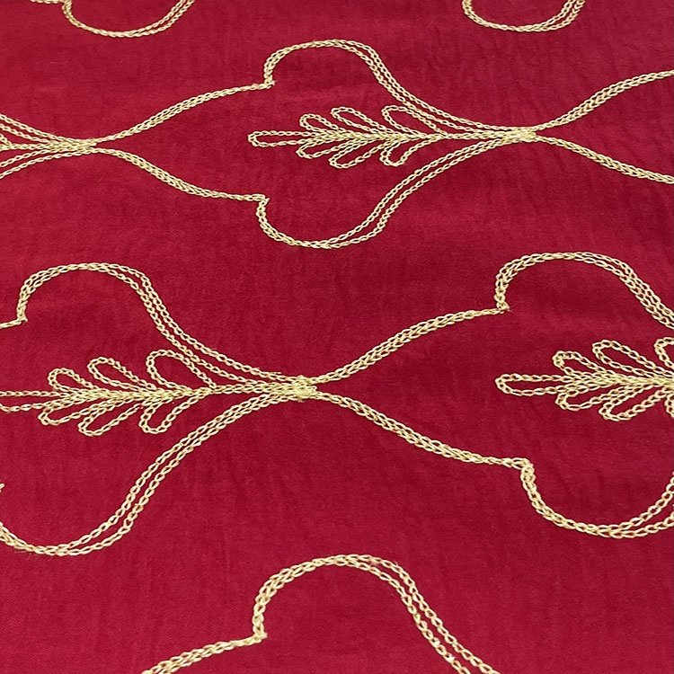 High Quality Custom CEY Embroidery Flower Design 100% Polyester Fabric For Spring Women Dress