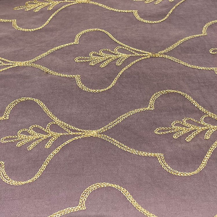 High Quality Custom CEY Embroidery Flower Design 100% Polyester Fabric For Spring Women Dress