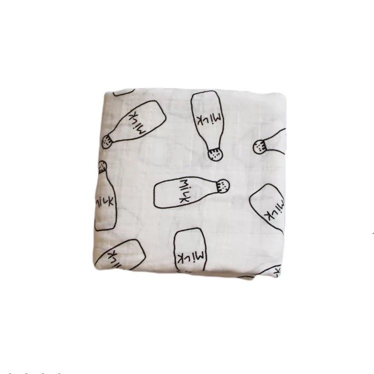 Custom 70% Bamboo 30% Cotton Solid Color Baby Muslin Swaddle Blanket Wrap