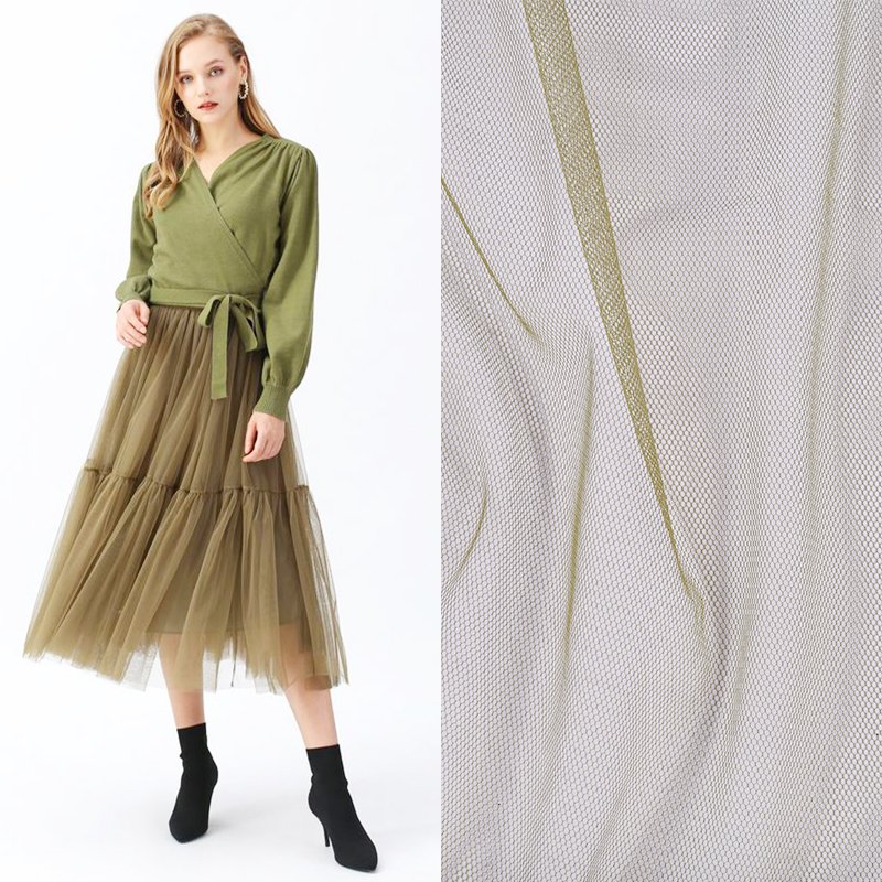 Polyester Knit Soft Hexagonal Tulle Mesh Net Small Hole Fabric For Mosquito Nets Or Wedding Dress
