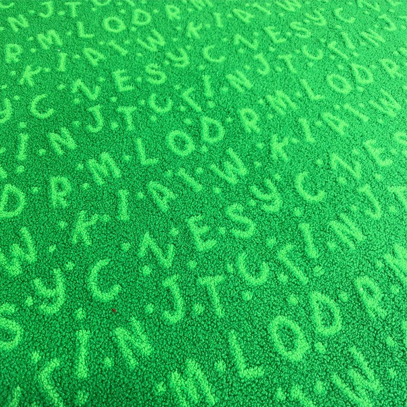 100% Polyester Red Green Warm Knit Letter Jacquard Cotton Sherpa Fabric for Christmas Decor Pajamas