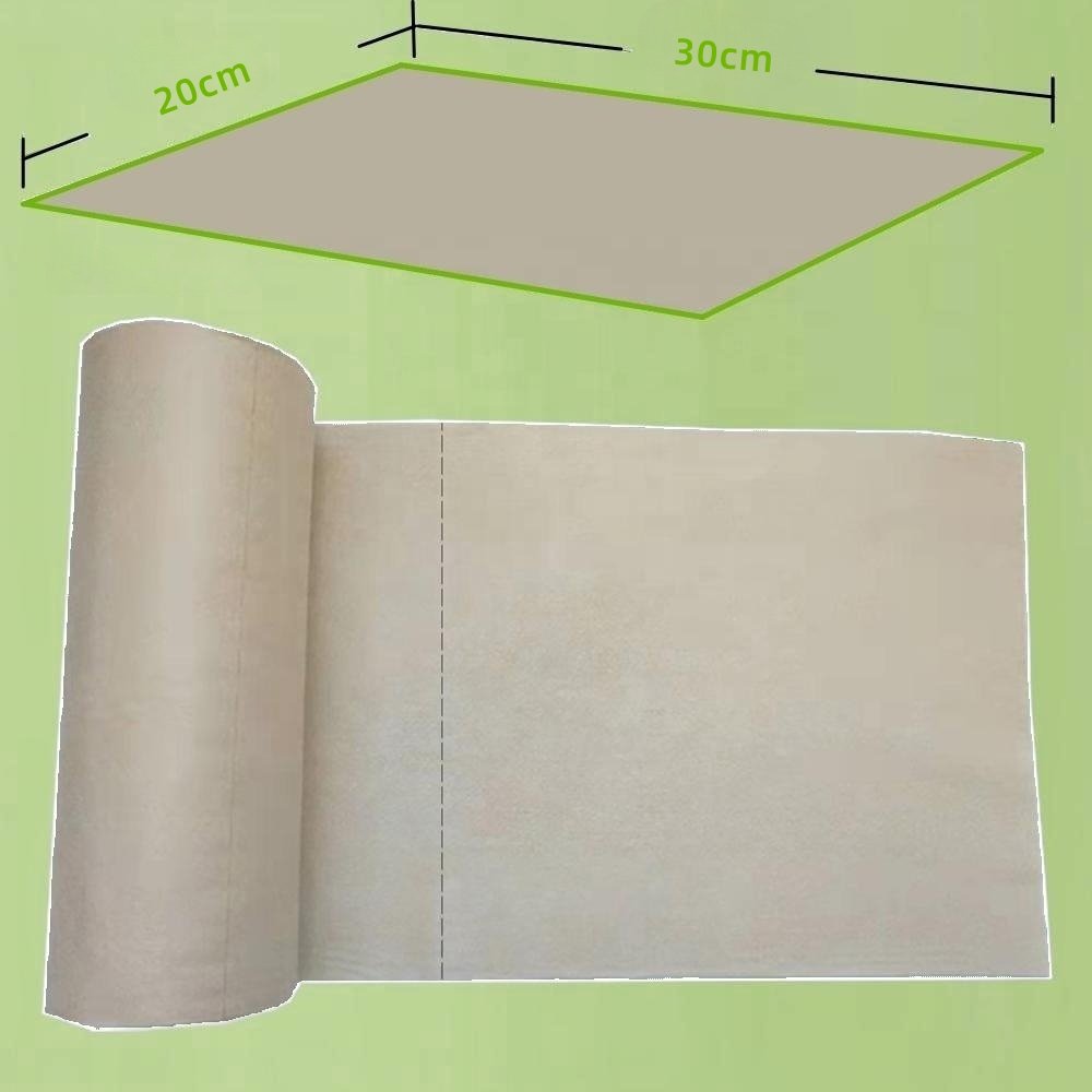 Recycled Bamboo Fiber Spunlace Nonwoven Fabric Roll Woven Cloth Wholesale for Kitchen Spunlace Wipes