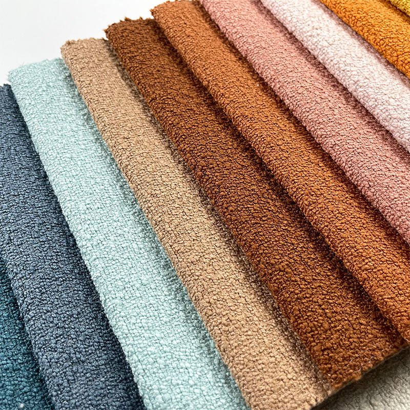 New Design Modern Furniture Sofa Fabric Textile Decorative Sofa Cover 100% Polyester Fabric Boucle Fabric For Couch Bed