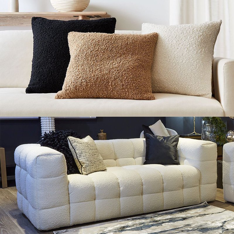 New Design Modern Furniture Sofa Fabric Textile Decorative Sofa Cover 100% Polyester Fabric Boucle Fabric For Couch Bed