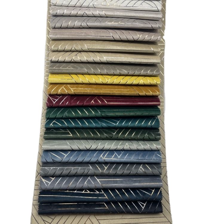 Factory supply modern style 100% Polyester textured linen blackout curtain fabric