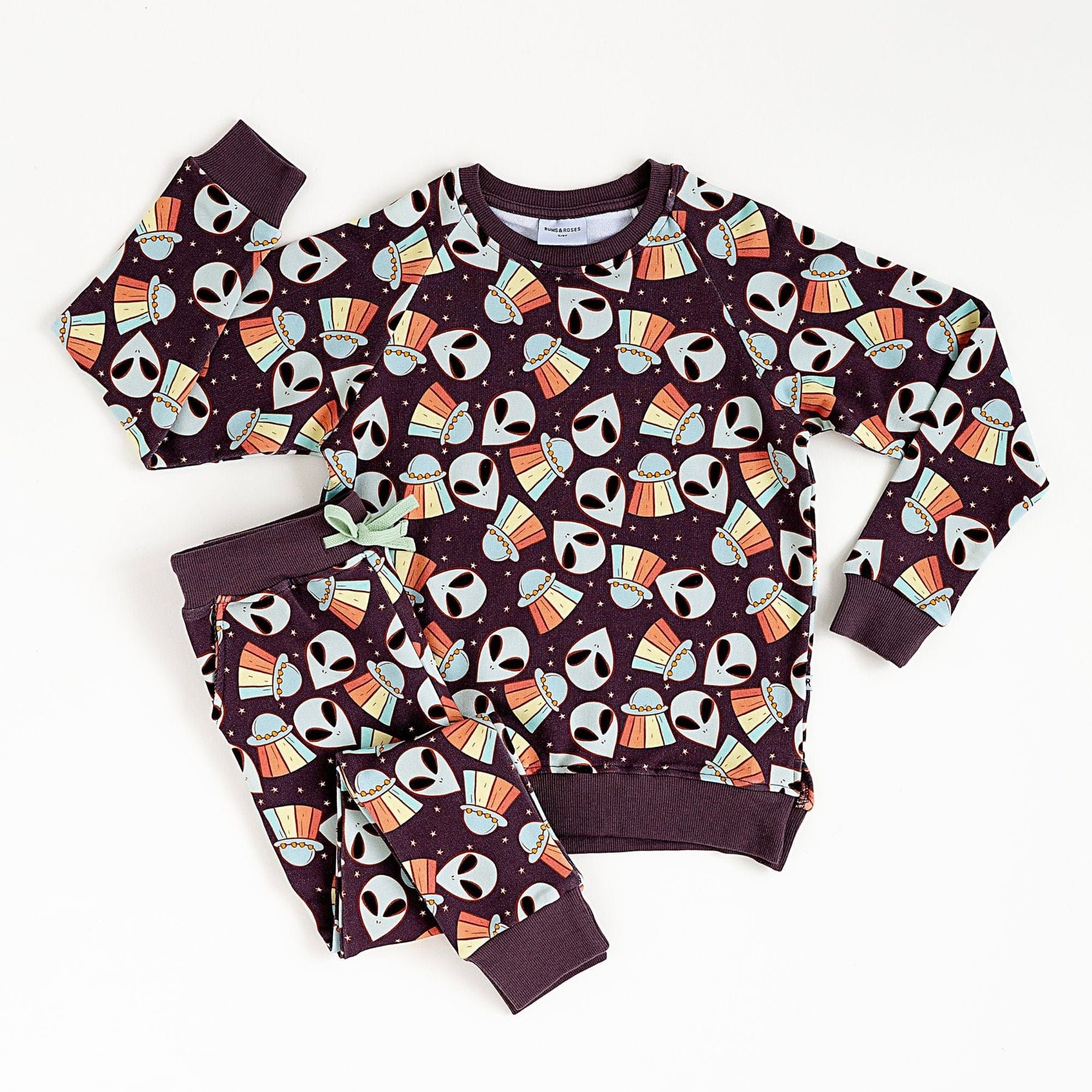 Organic cotton french terry kid jogger set tracksuits for children clothing sets custom kids sweatsuit sets