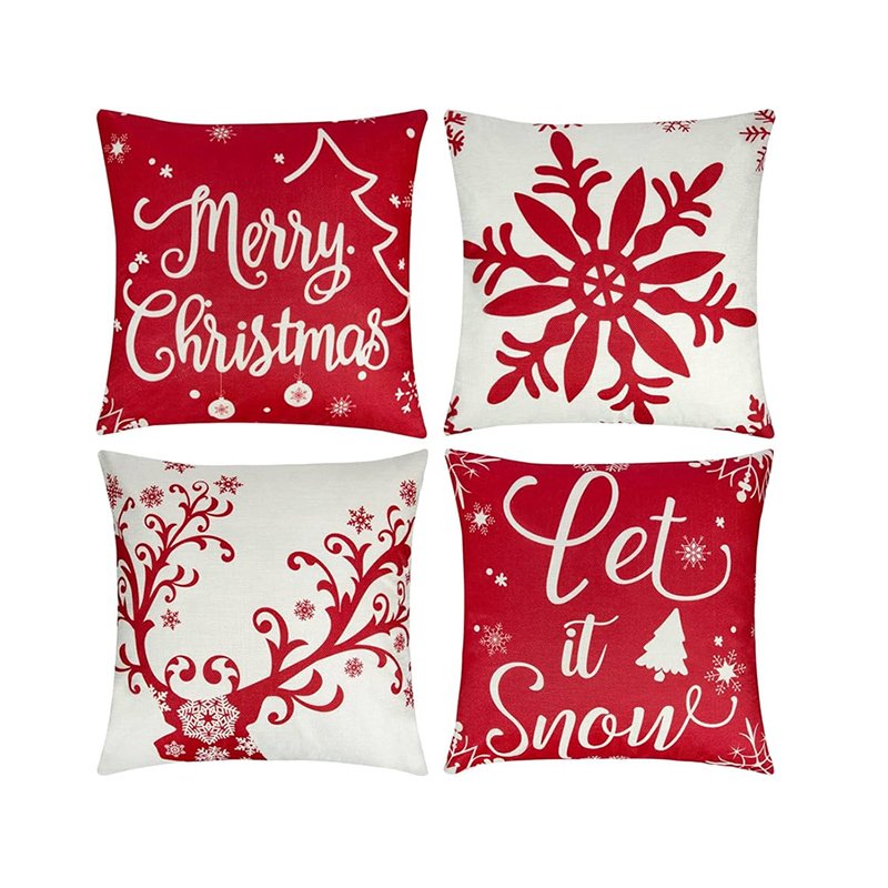 Hot Promotional High Quality Holiday Decoration Sublimation Cotton Silk Polyester Campaign Custom Throw Pillow Case Cover