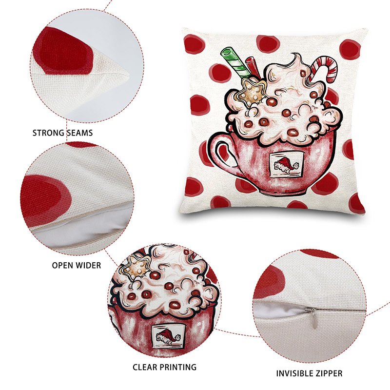 Hot Promotional High Quality Holiday Decoration Sublimation Cotton Silk Polyester Campaign Custom Throw Pillow Case Cover