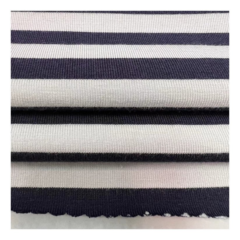 Factory customized low price yarn dyed stripe bamboo cotton yarn dyed fabric for garments