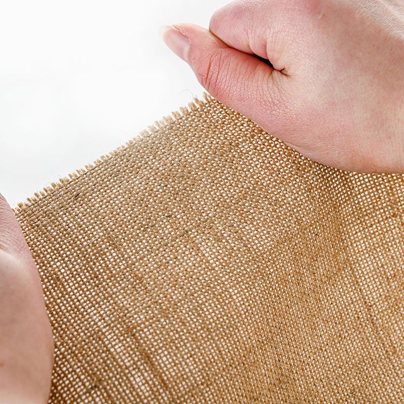 High Quality Natural Hessian Wholesale 100% Eco Jute Burlap Linen Fabric Fiber For Home Decoration Christmas Curtains