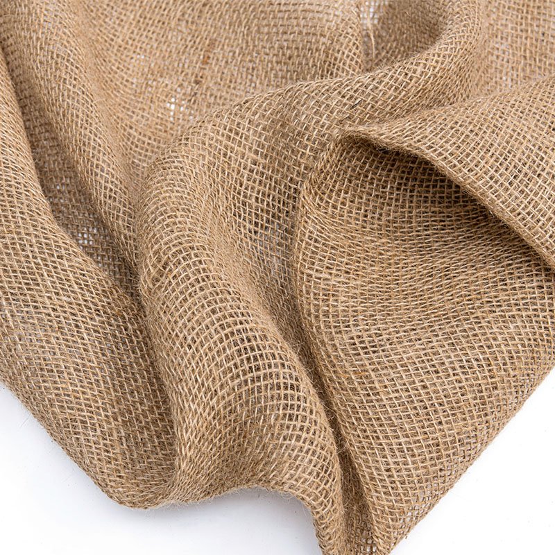 High Quality Natural Hessian Wholesale 100% Eco Jute Burlap Linen Fabric Fiber For Home Decoration Christmas Curtains