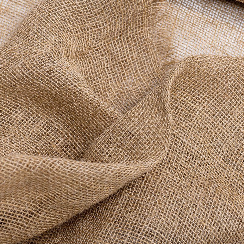 High Quality Natural Hessian Wholesale 100% Eco Jute Burlap Linen Fabric Fiber For Home Decoration Christmas Curtains