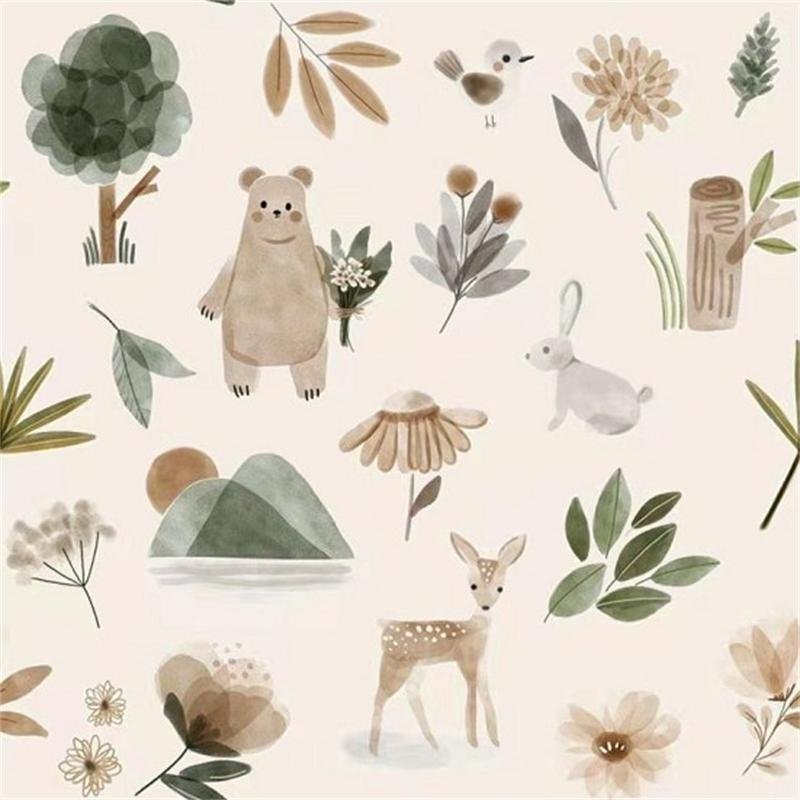 New Floral Designs Printed 220GSM 95% Bamboo 5% Spandex Knitted Fabric For Garment