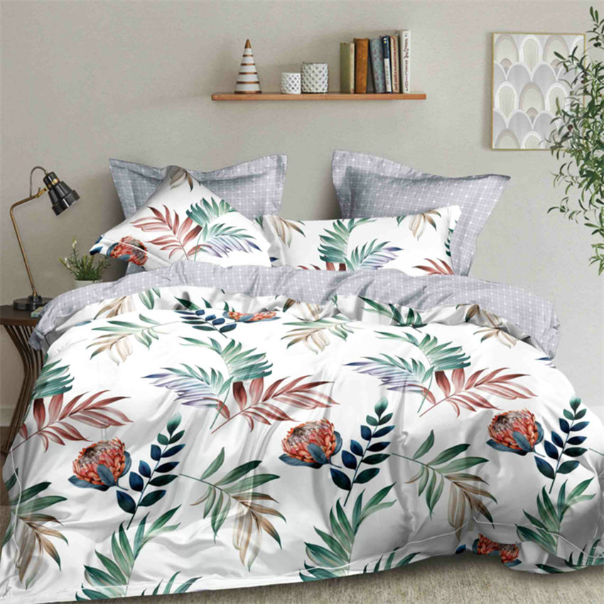 fashion 90gsm polyester disperse printed comforter cover Duvet Cover bed sheet set