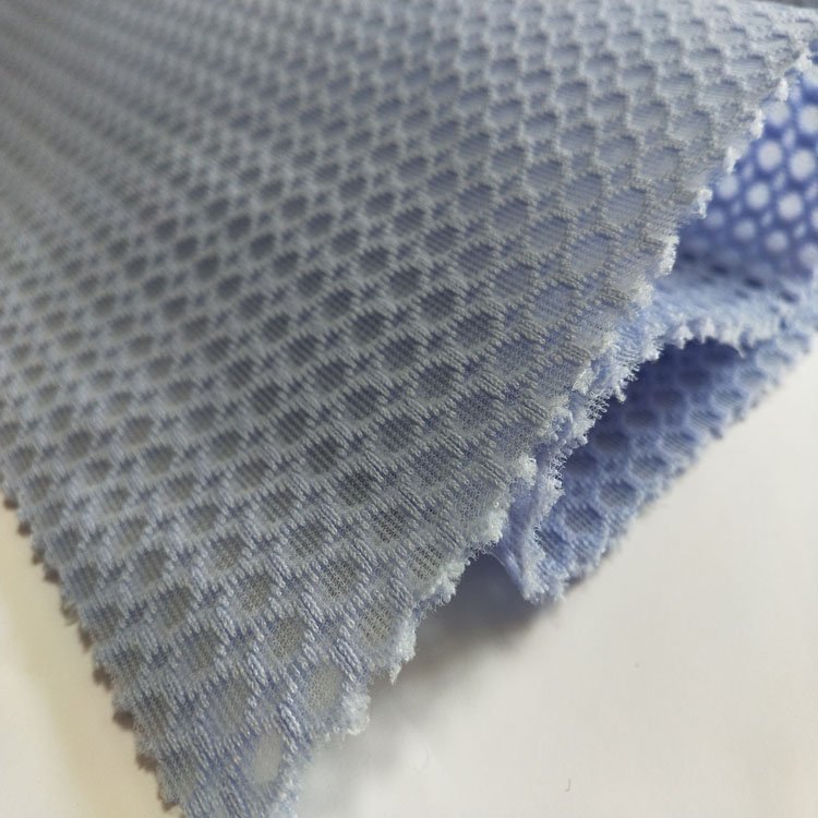 Material 3d Air Mesh Fabric for Running Shoes Thickness Breathable Polyester Plaid Jiangsu Tricot 100% Polyester Knitted 6D-08