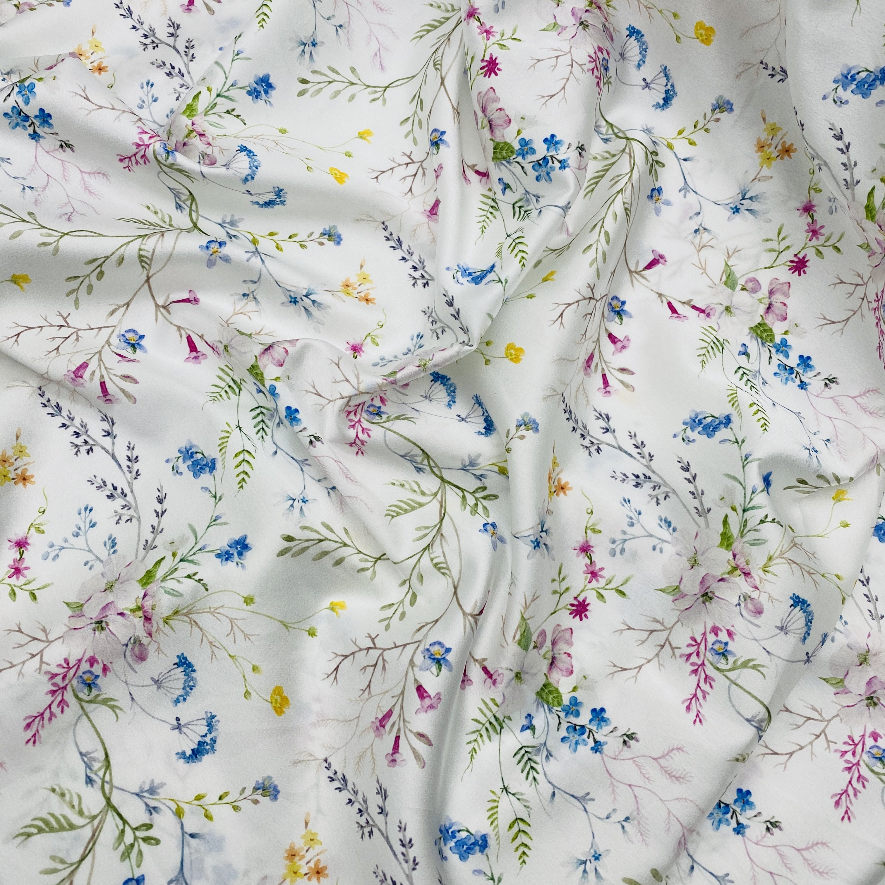 woven textile 100% polyester fabric wholesale super soft new design large flower digital printing crepe satin fabric