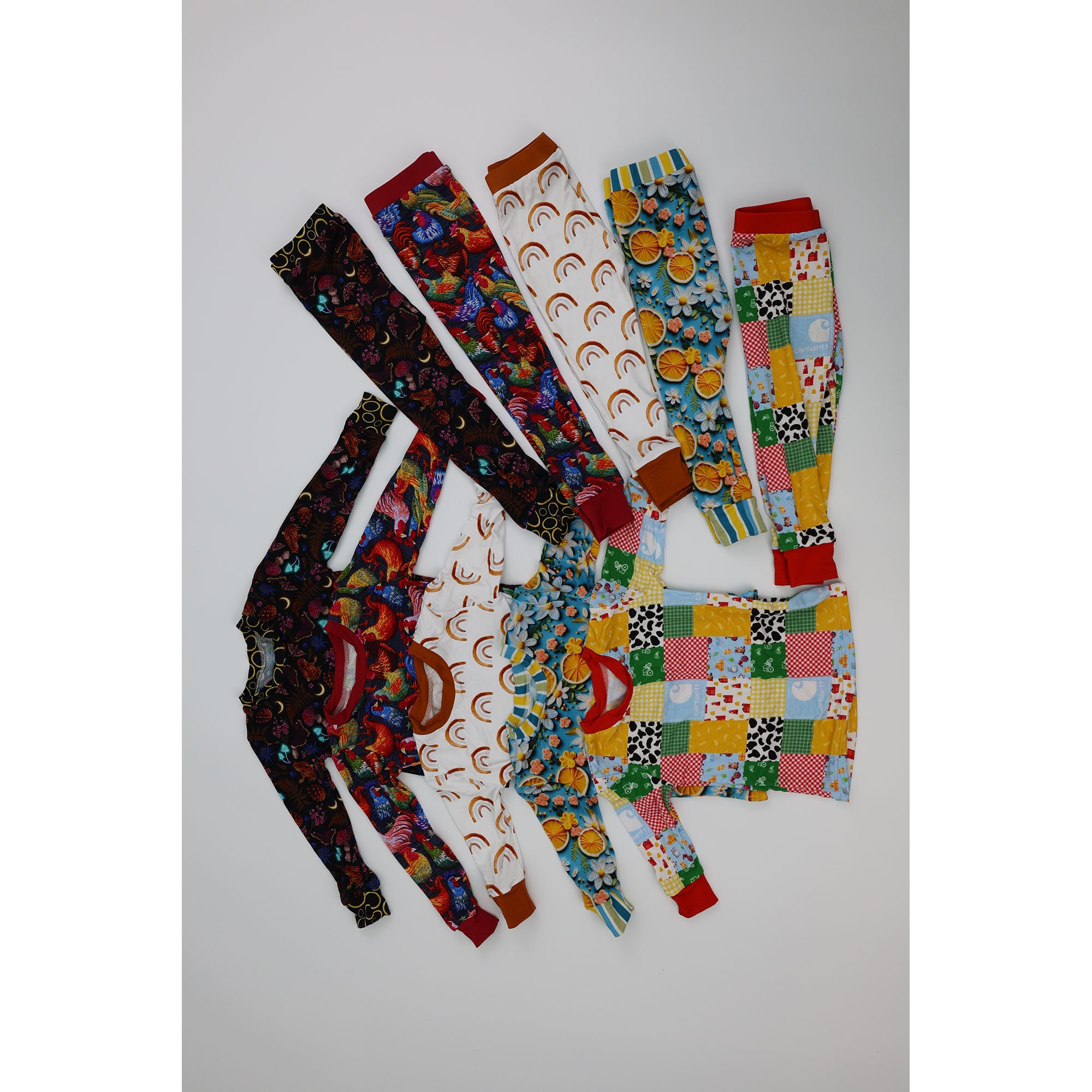Qingli OEM Kids Baby Boy Jumpsuit Winter Clothes Two Zipper Custom Floral Bamboo Viscose Pajamas Bamboo Baby Romper