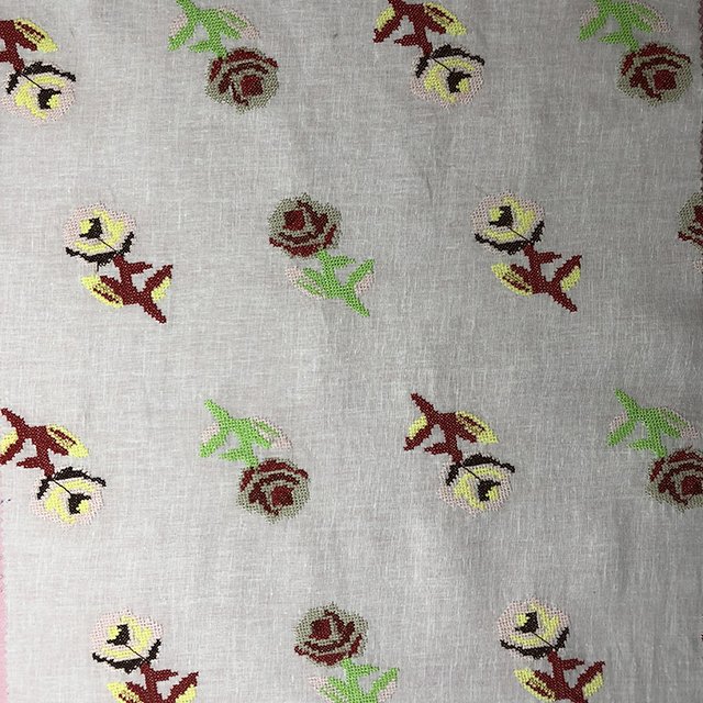 HA-15507B wholesale 2024 high quality multi color cotton linen embroidered fabric