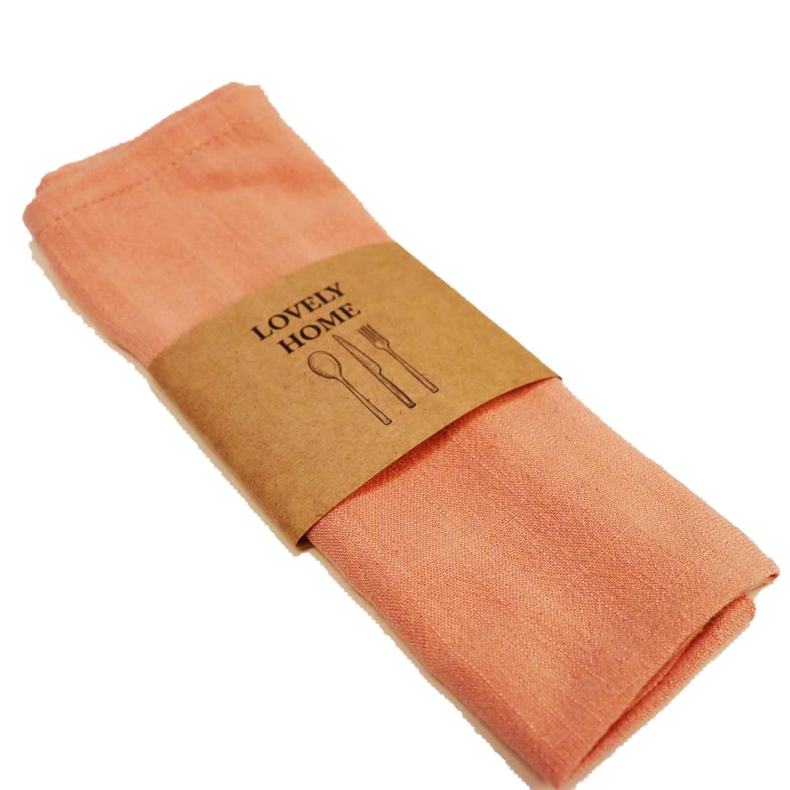 Customize Grey Linen Cloth Hemstitching Table Napkins Decoration For Dinner Wedding Restaurant